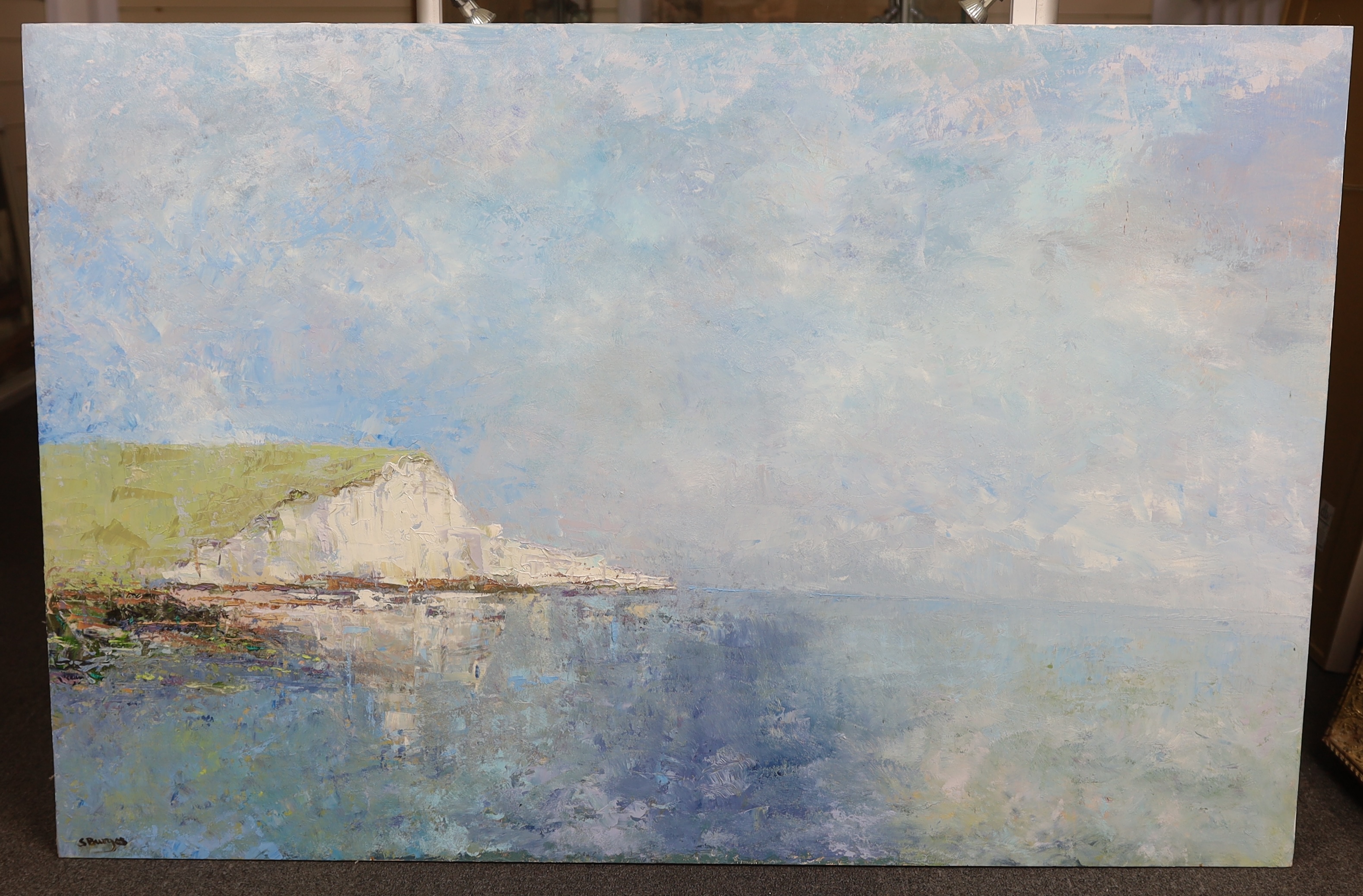 Sarah Burges (Contemporary), oil on board, 'The Seven Sisters', signed, 81 x 122cm
